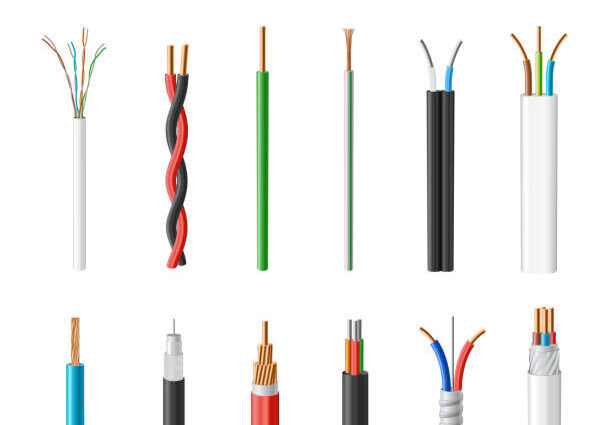 Electrical cables set, electronic industrial wire kit.